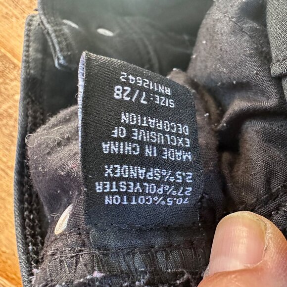 Telepatia Black Distressed High-Waist Jeggings Size 7/28  Womens Stretch Denim P - Picture 2 of 12